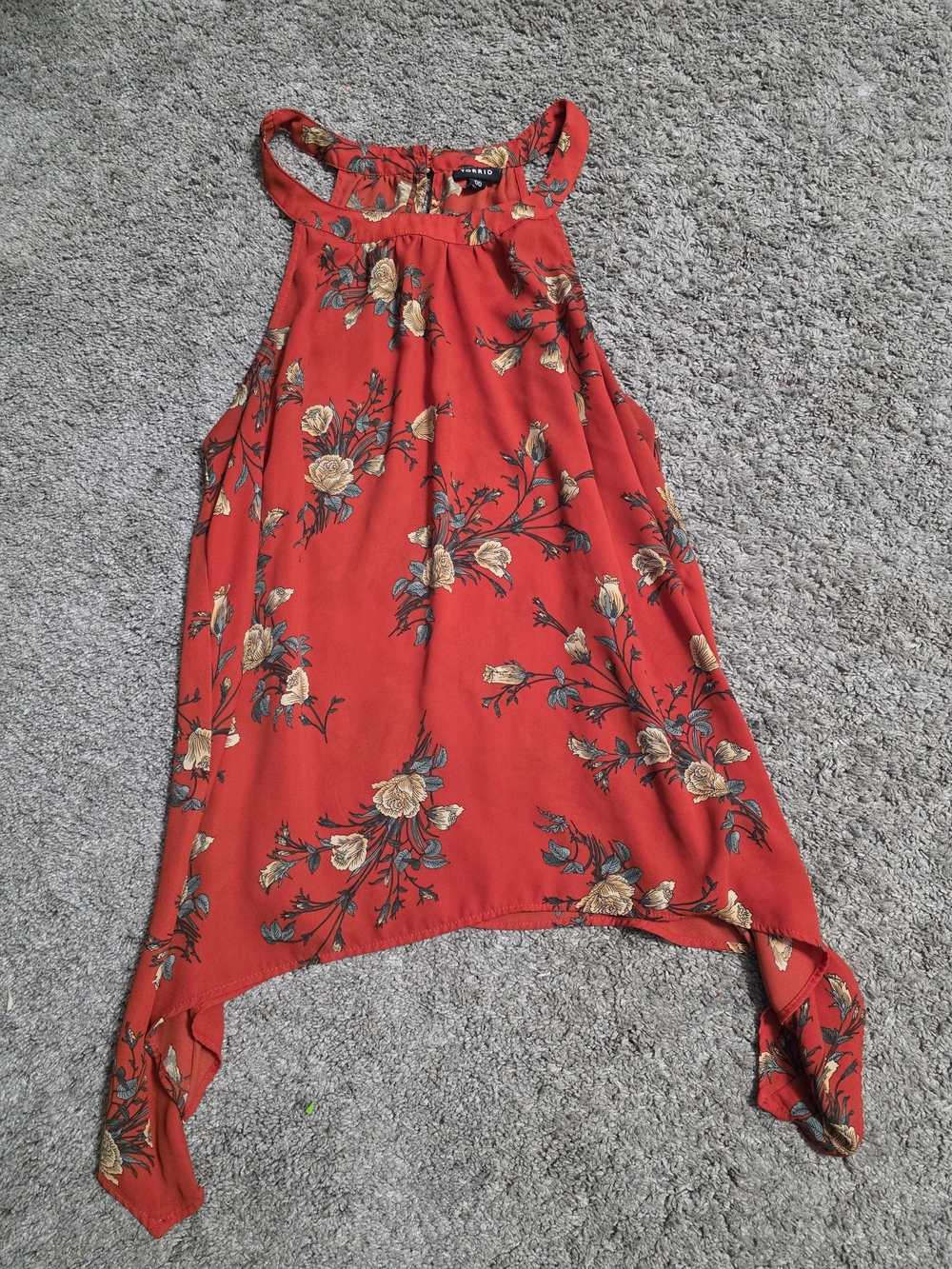torrid Red Floral Halter Tank Top